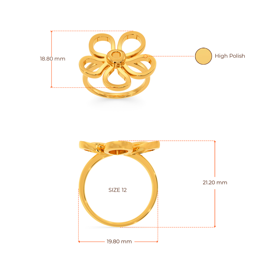 Plumeria Dreams Gold Rings image