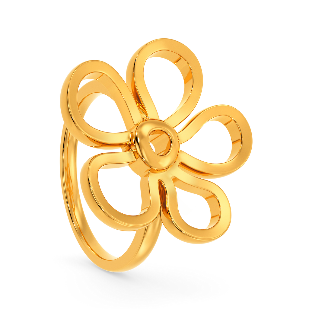 Plumeria Dreams Gold Rings image