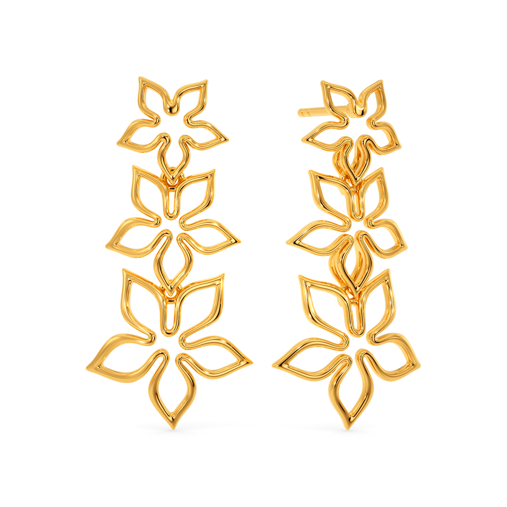 High On Tropics Gold Earrings