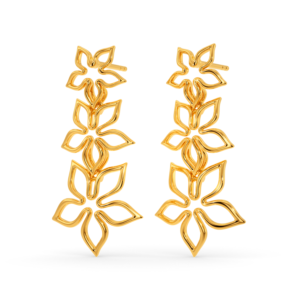 High On Tropics Gold Earrings