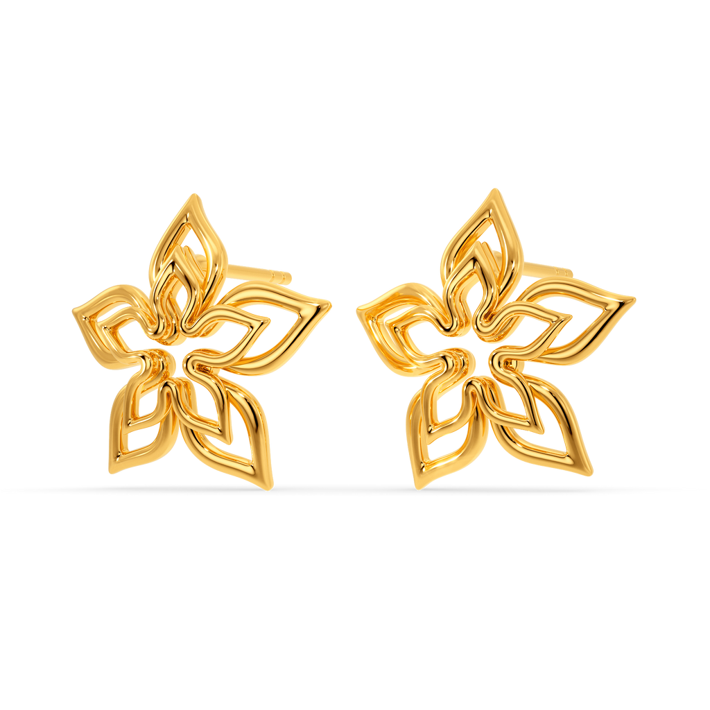High On Tropics Gold Earrings