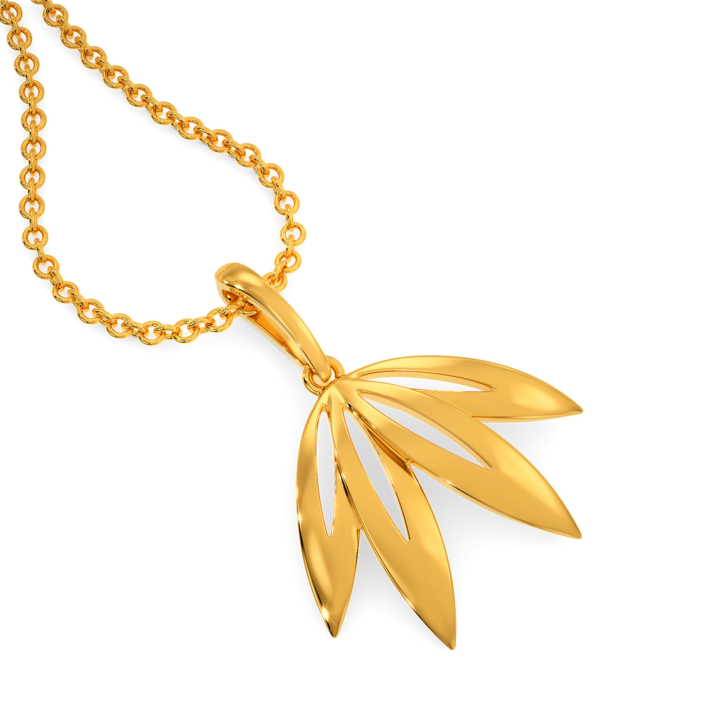 Under The Leaves Spell Gold Pendants