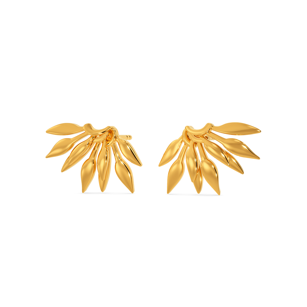 Under The Leaves Spell Gold Earrings