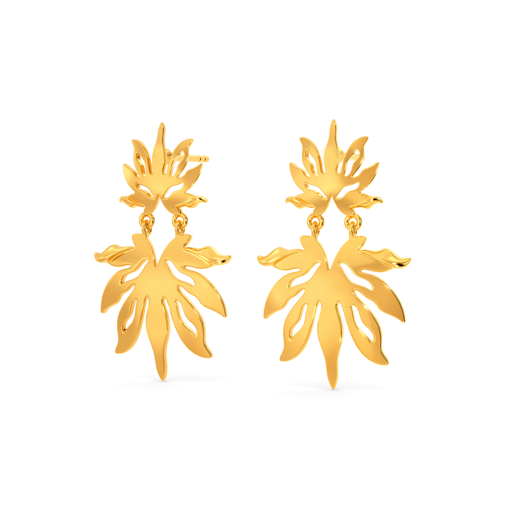 Floral Saga Gold Earrings