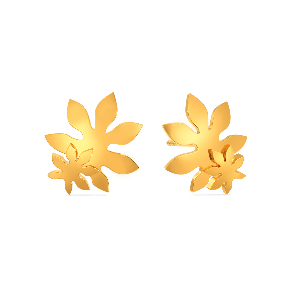 Floral Saga Gold Earrings