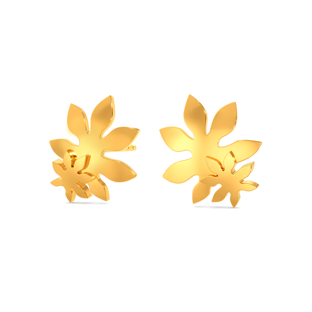 Floral Saga Gold Earrings