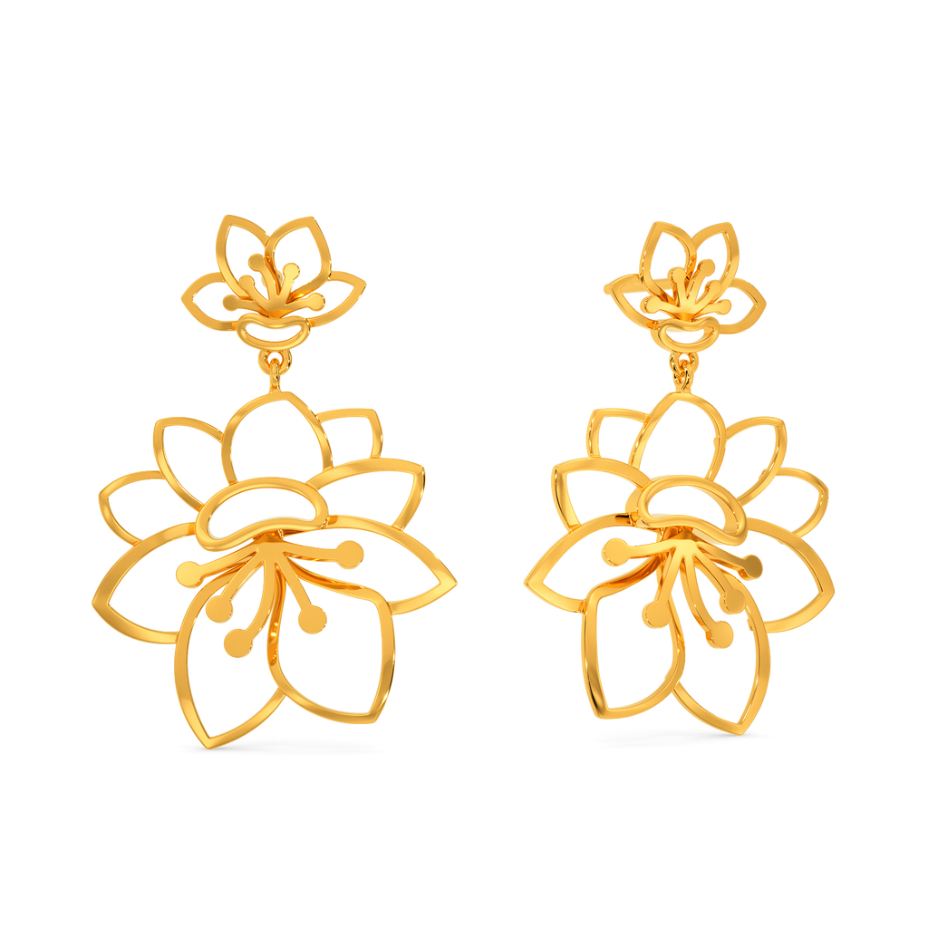 Queen Of The Tropics Gold Earrings