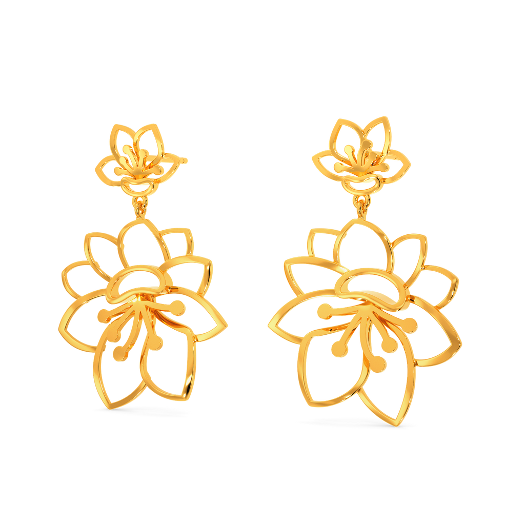 Queen Of The Tropics Gold Earrings
