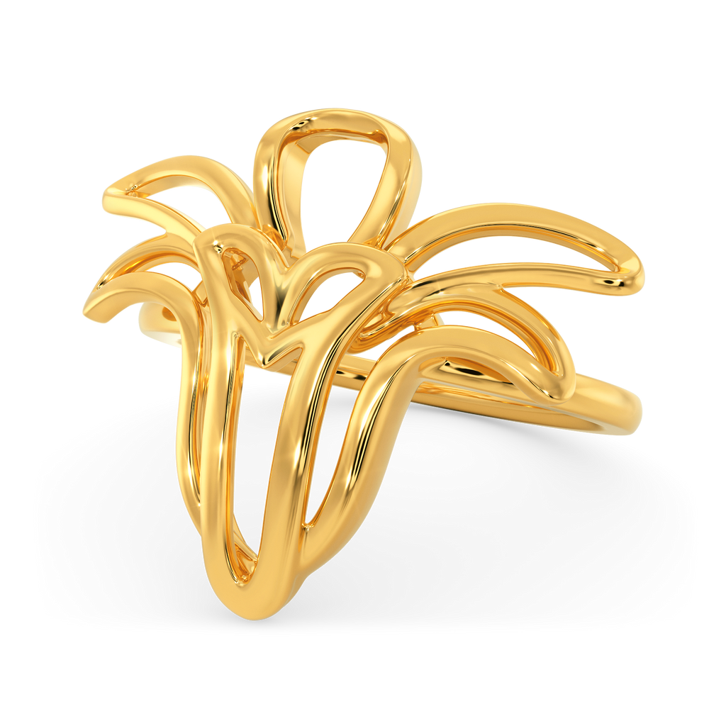 Bloom Like Amaryllis Gold Rings alternate view 2