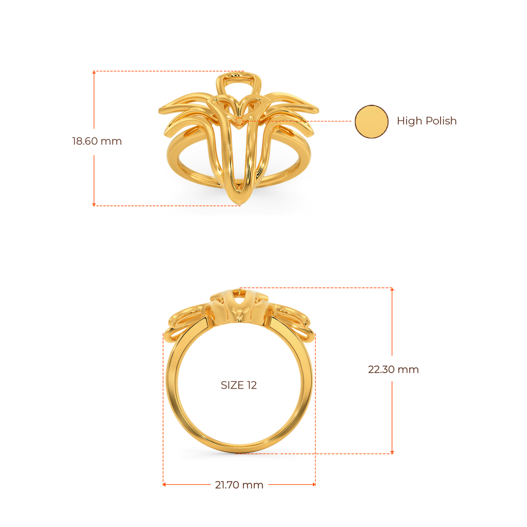 Bloom Like Amaryllis Gold Rings image