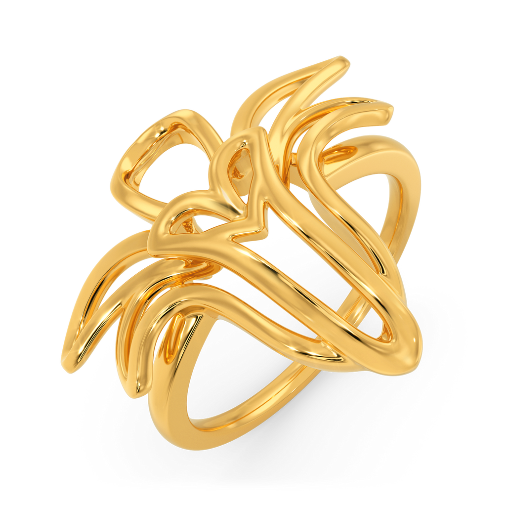 Bloom Like Amaryllis Gold Rings alternate view 3