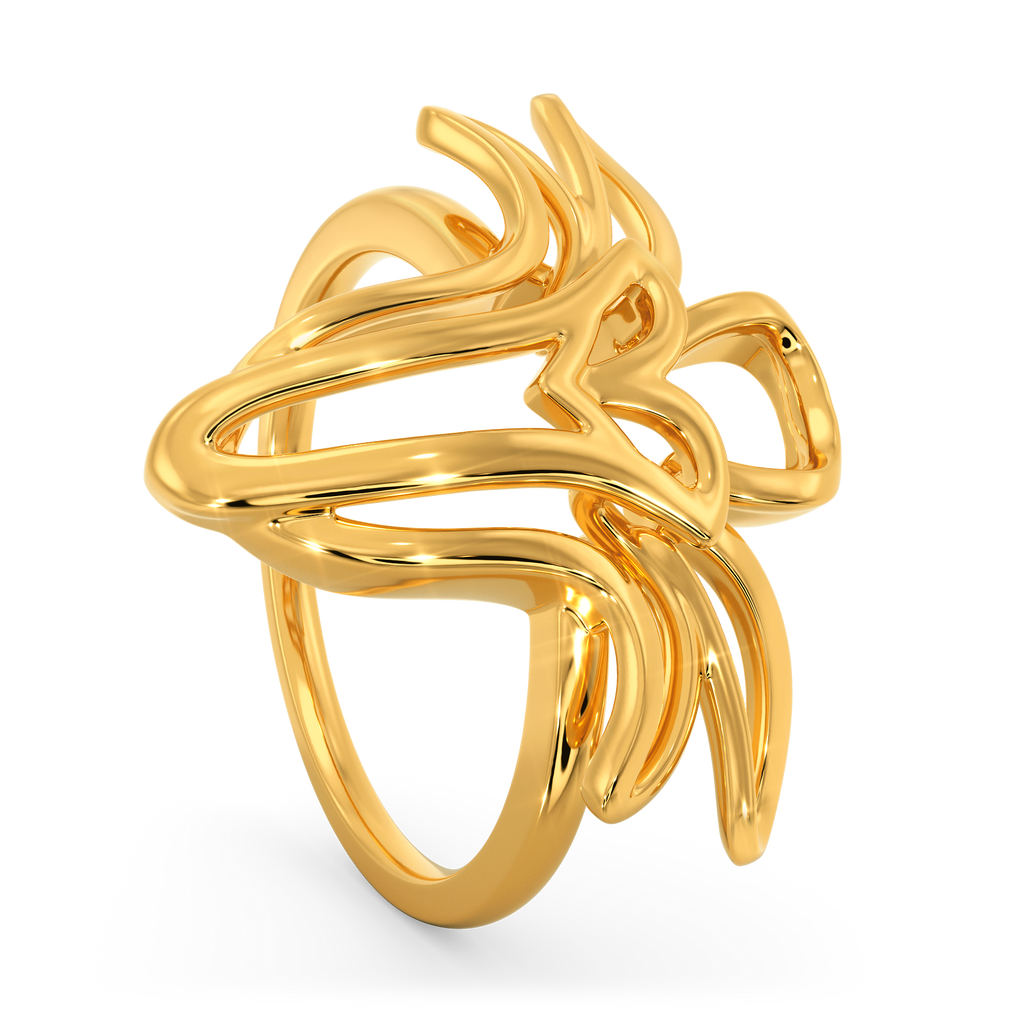 Bloom Like Amaryllis Gold Rings image