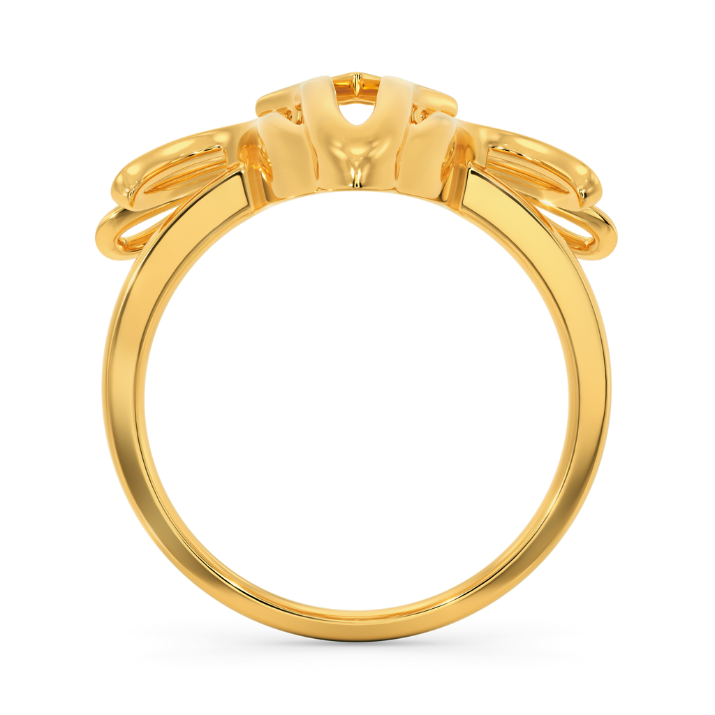 Bloom Like Amaryllis Gold Rings image