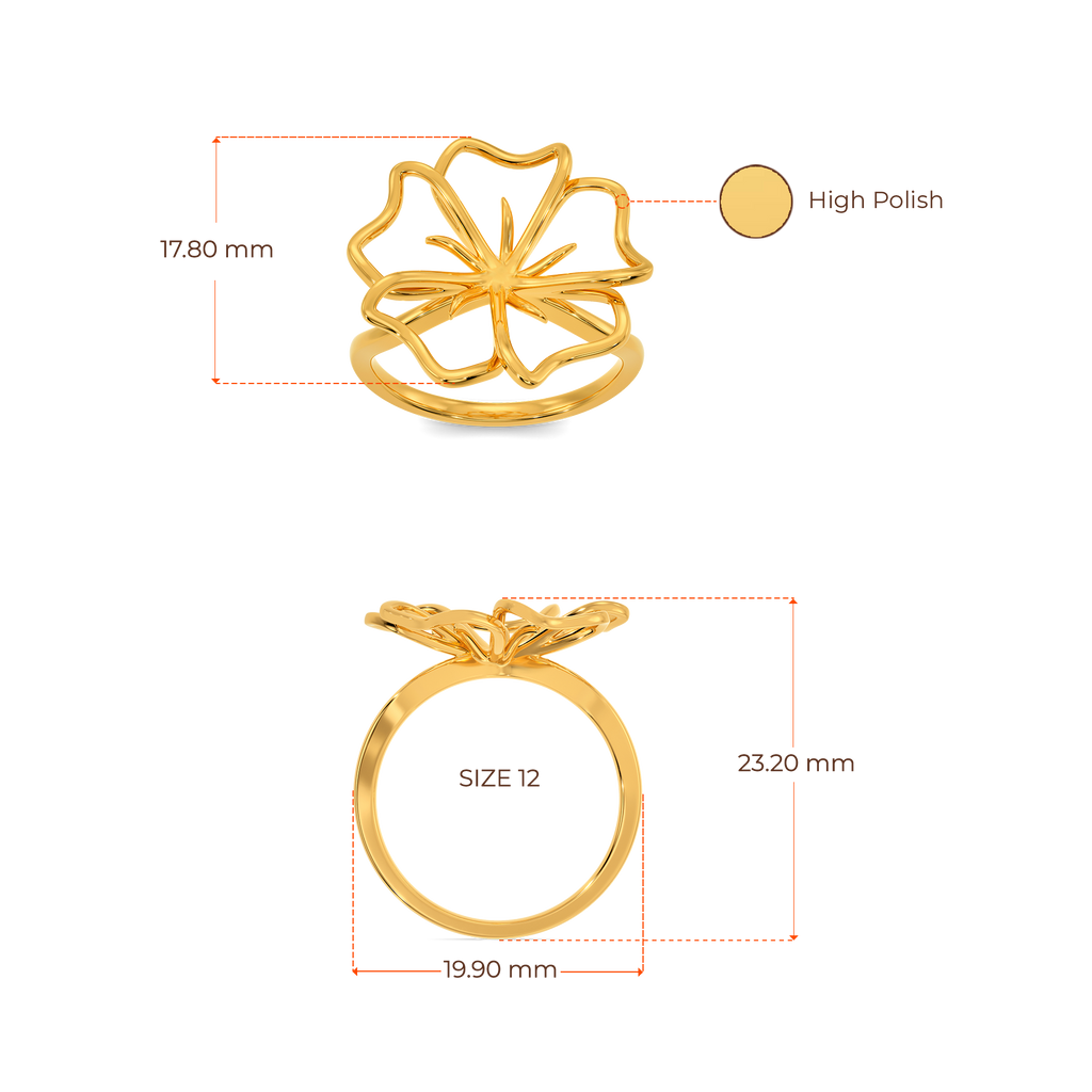 A Floral Tale Gold Rings image