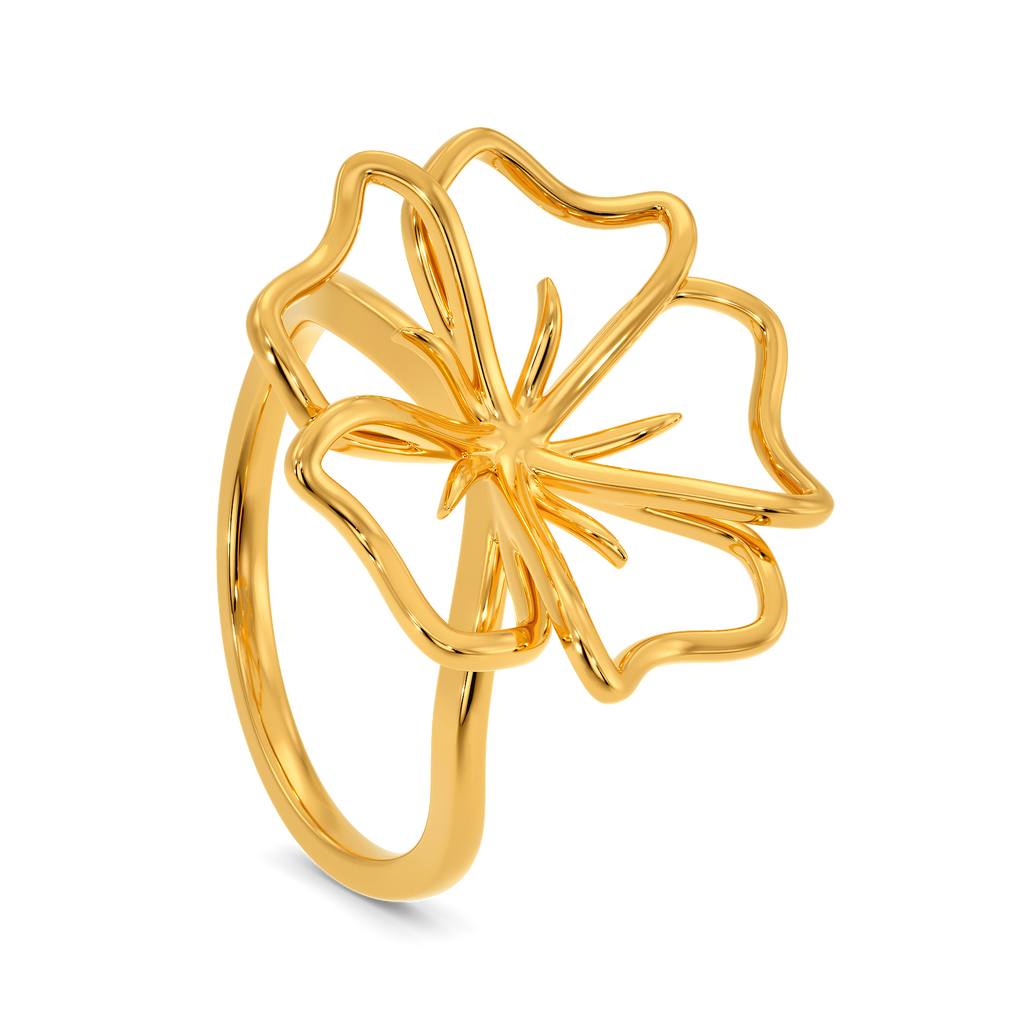 A Floral Tale Gold Rings image