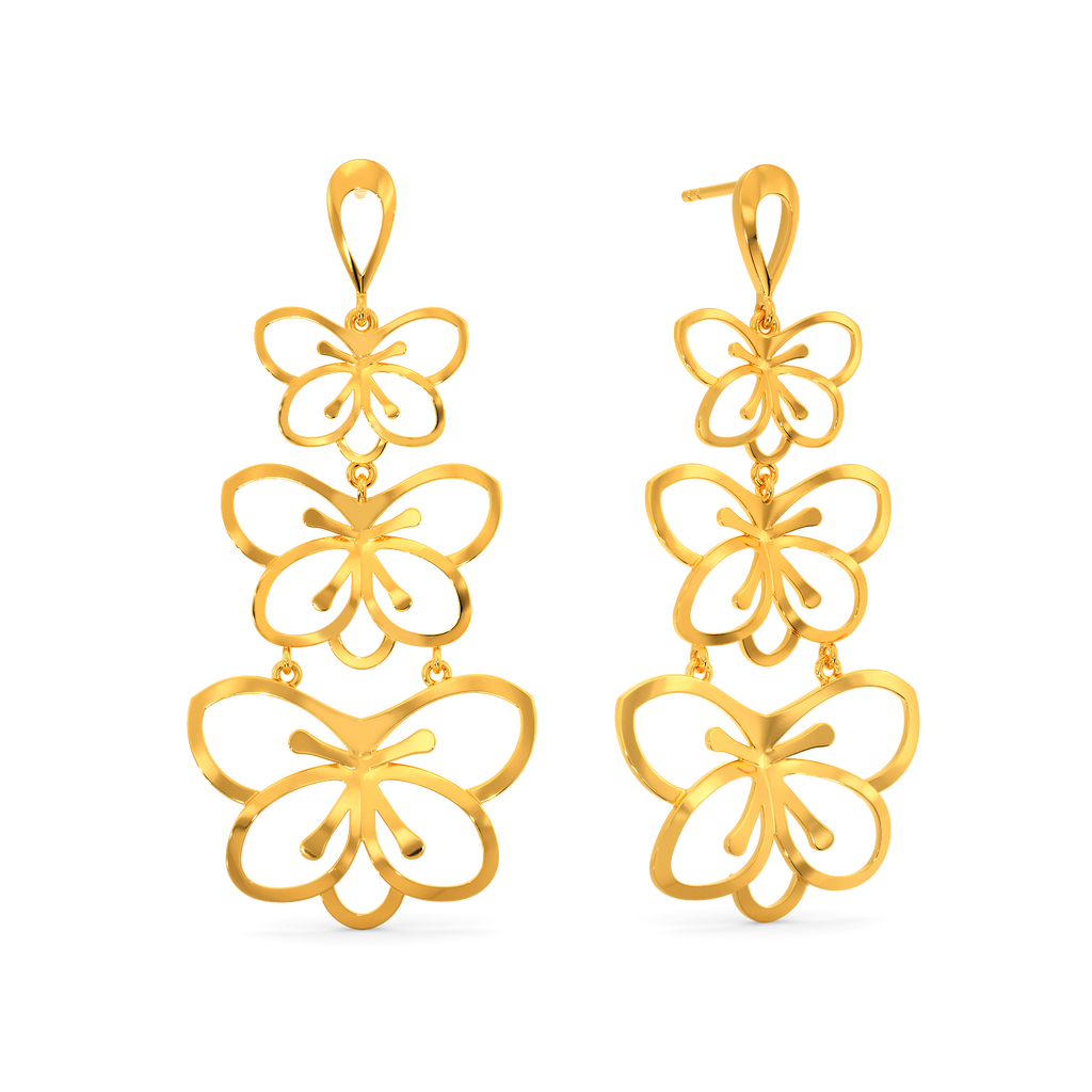 Exotic Treasure Gold Earrings