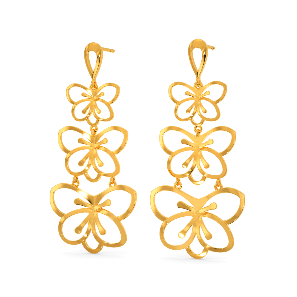 Exotic Treasure Gold Earrings