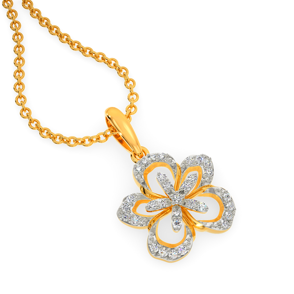 Sing The Floral Song Diamond Pendants