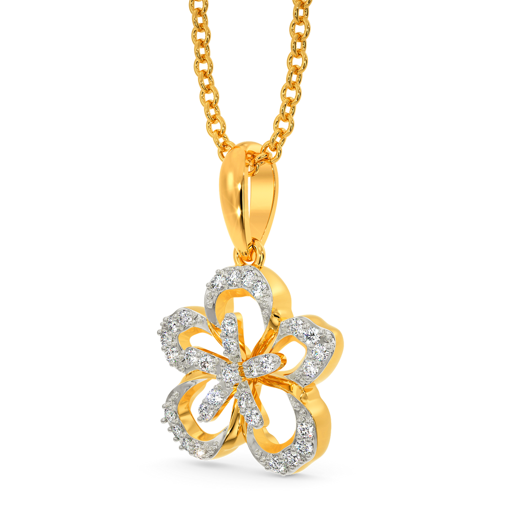 Sing The Floral Song Diamond Pendants