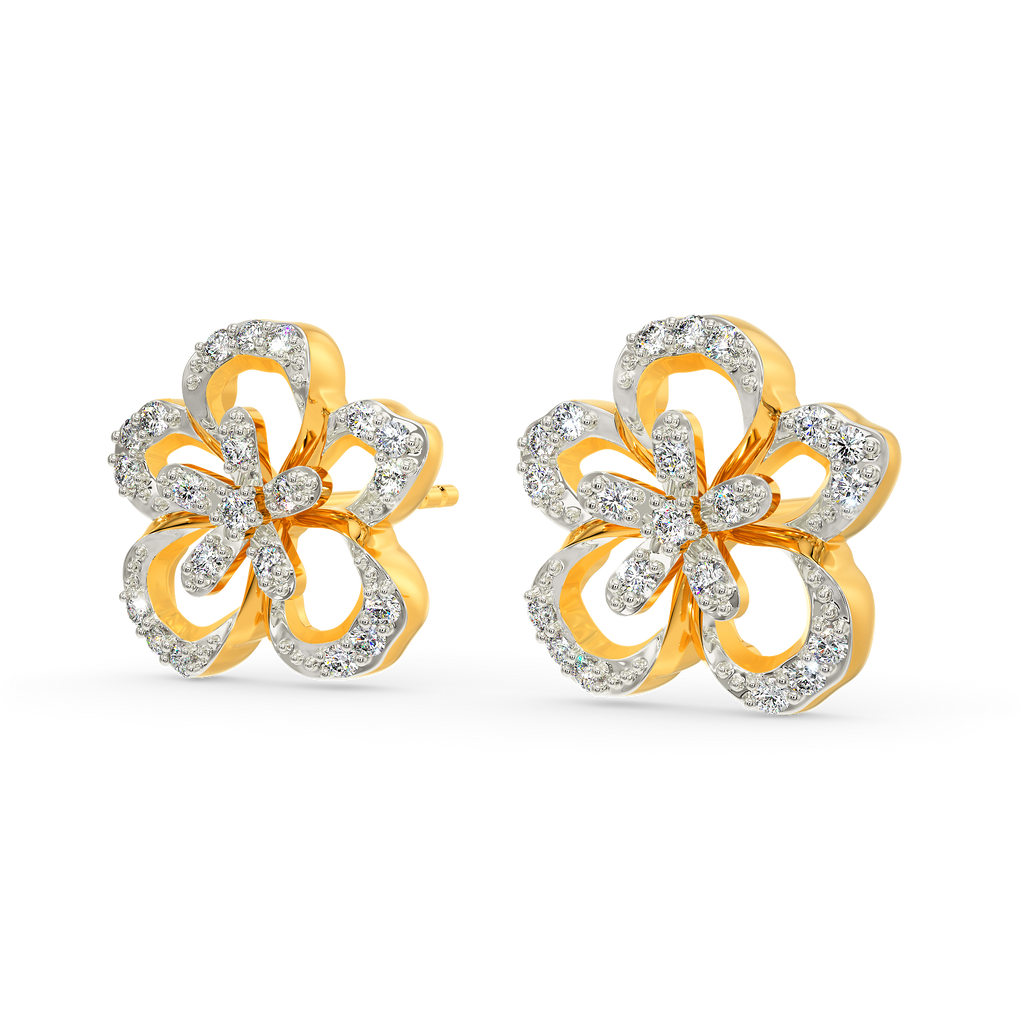 Sing The Floral Song Diamond Earrings