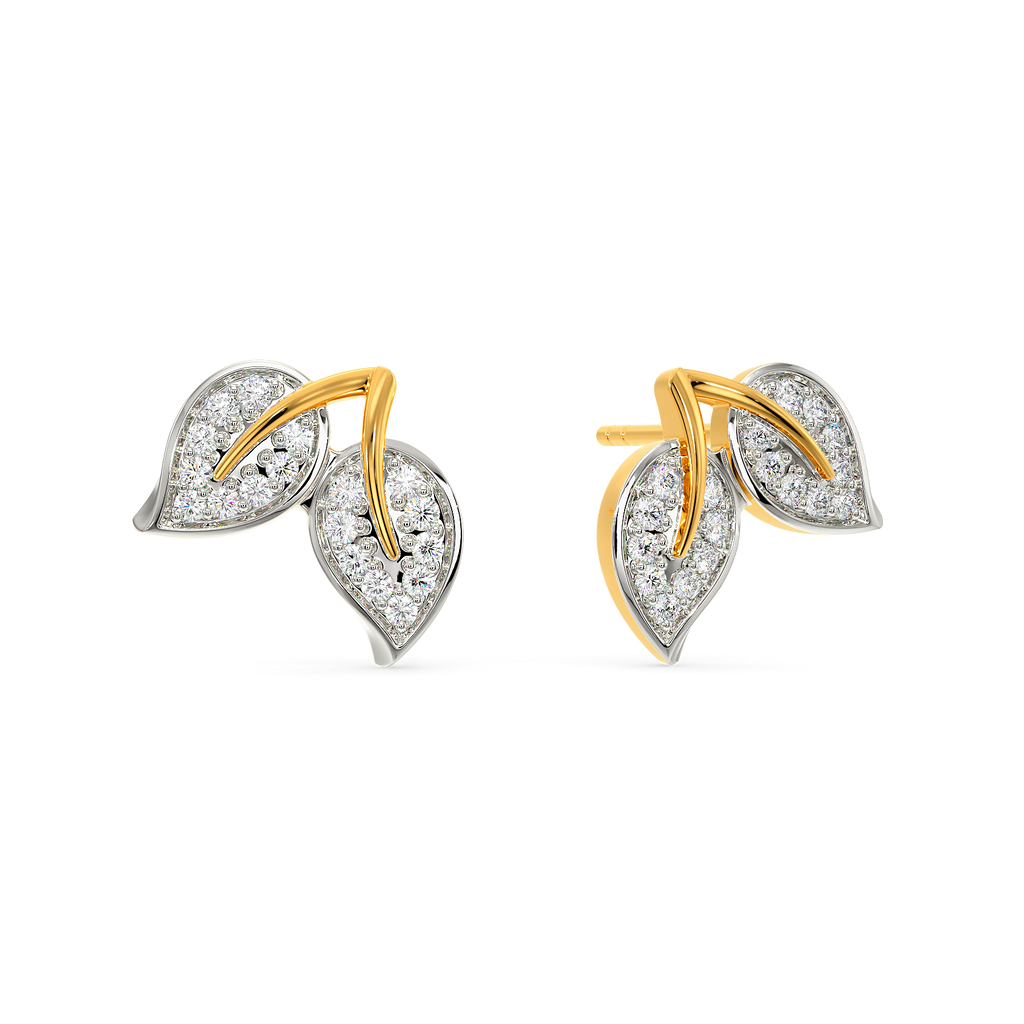 Leaf Love Diamond Earrings
