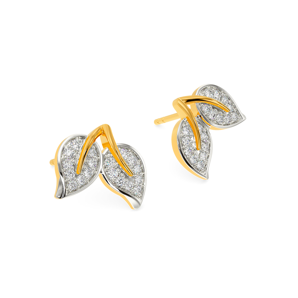 Leaf Love Diamond Earrings