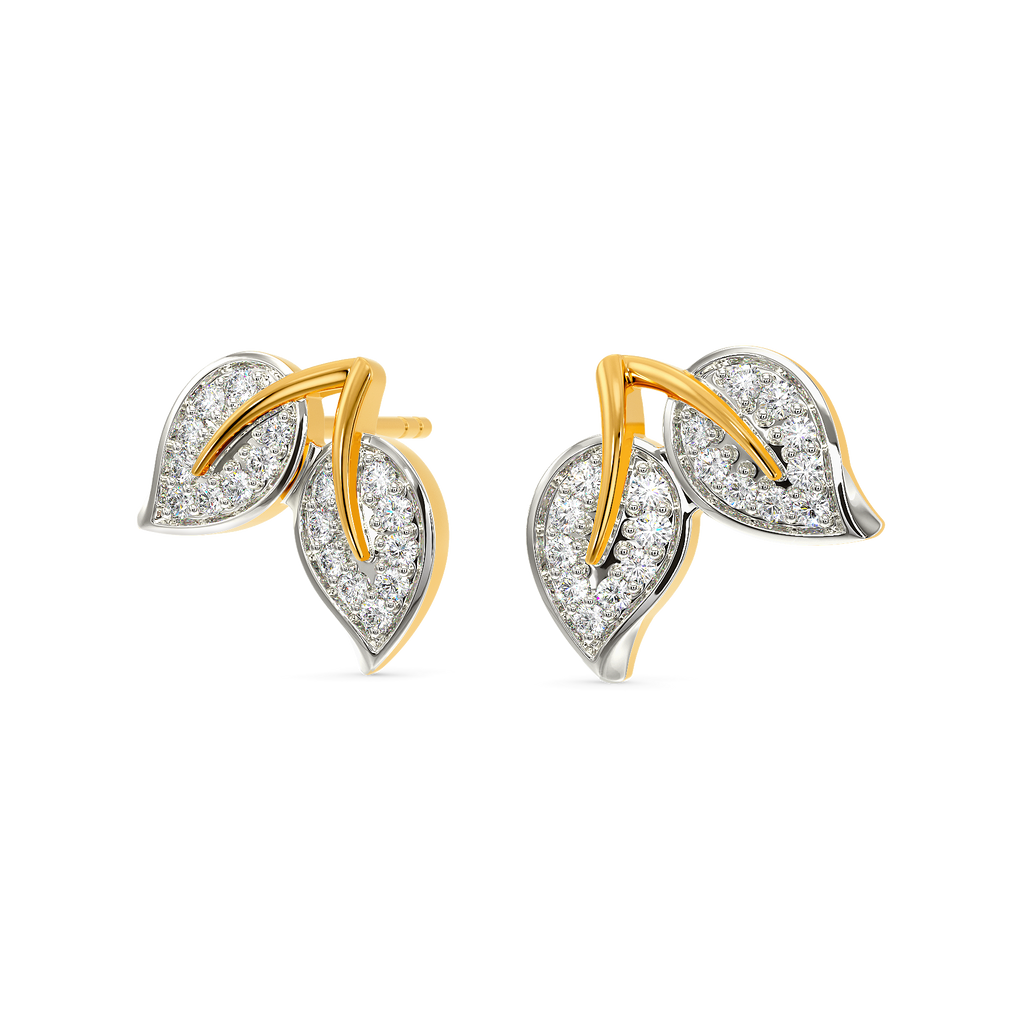 Leaf Love Diamond Earrings