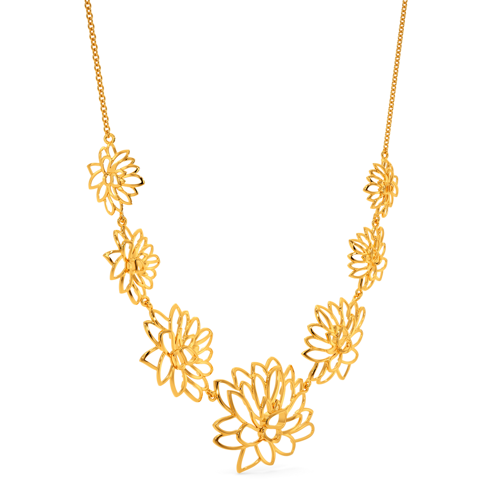 Just Like The Lotus Gold Necklaces