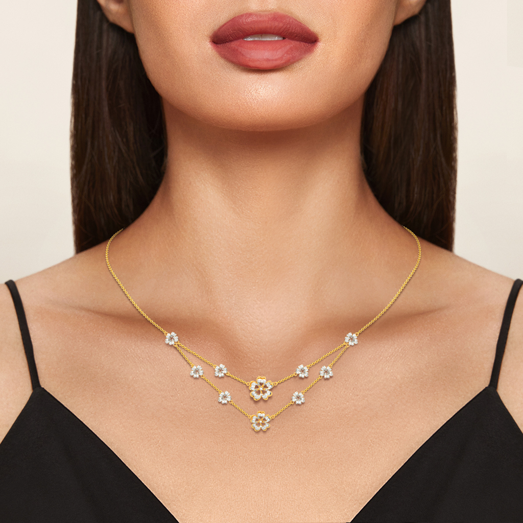 Fleur Beauty Diamond Necklaces