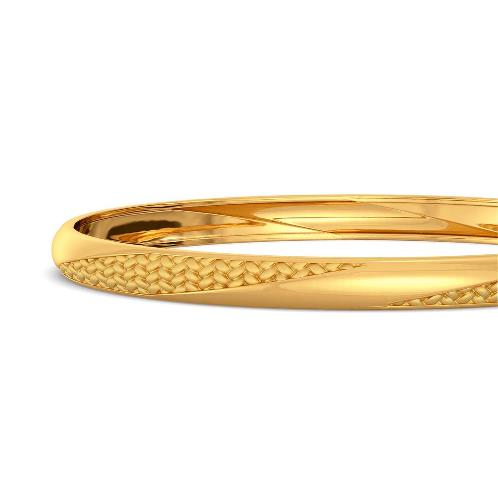 The Herringbone Gold Bangles