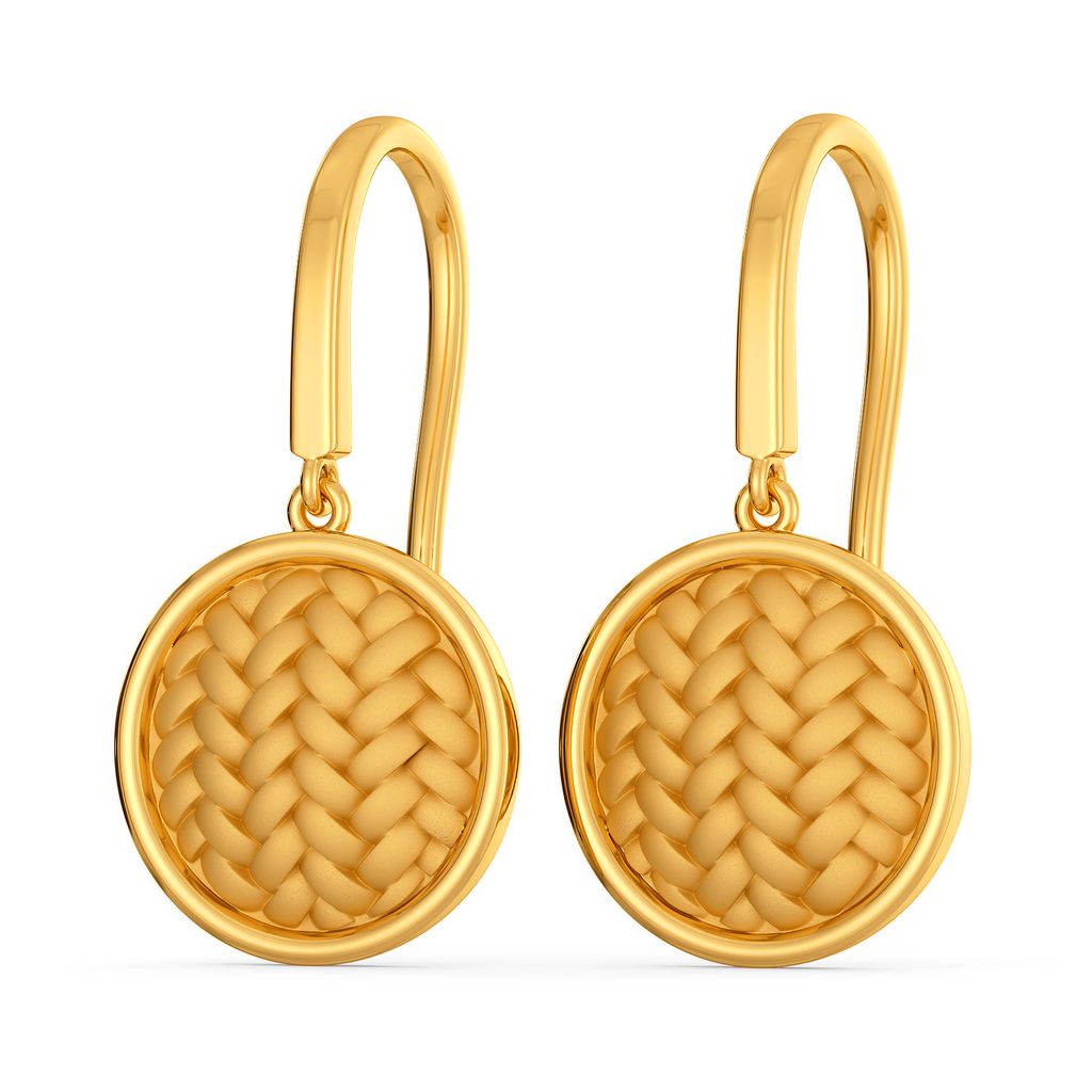 The Twill Drill Gold Earrings
