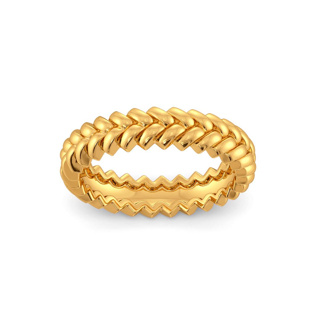 The Twill Drill Gold Rings alternate view 2