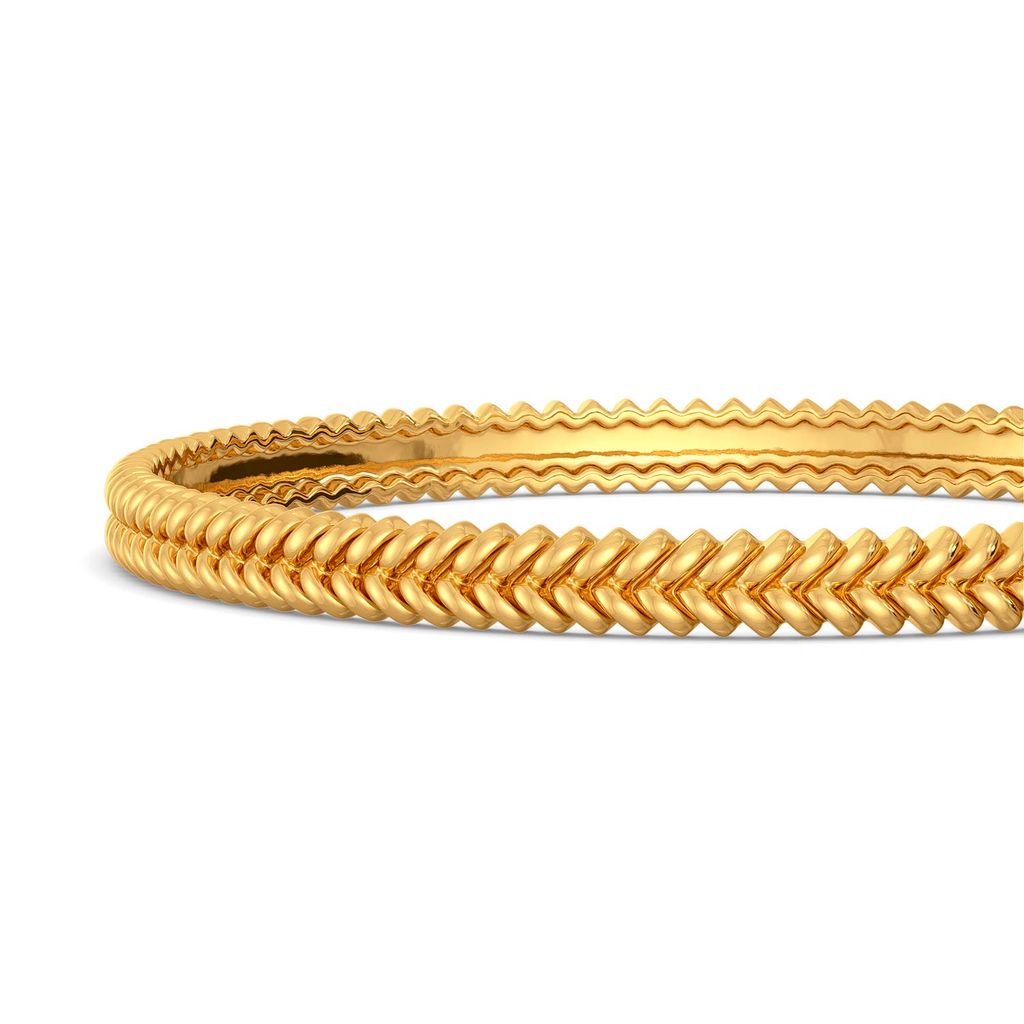 The Twill Drill Gold Bangles