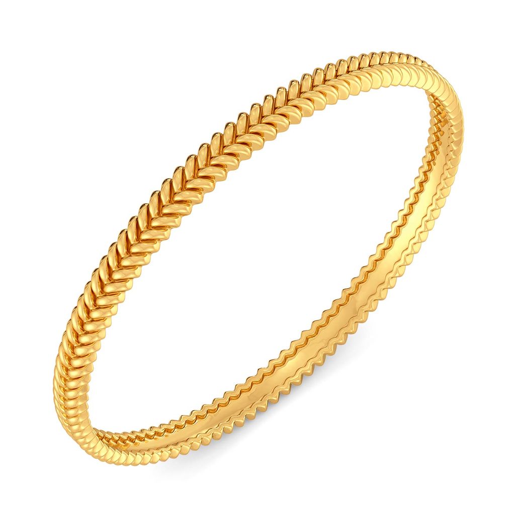 The Twill Drill Gold Bangles