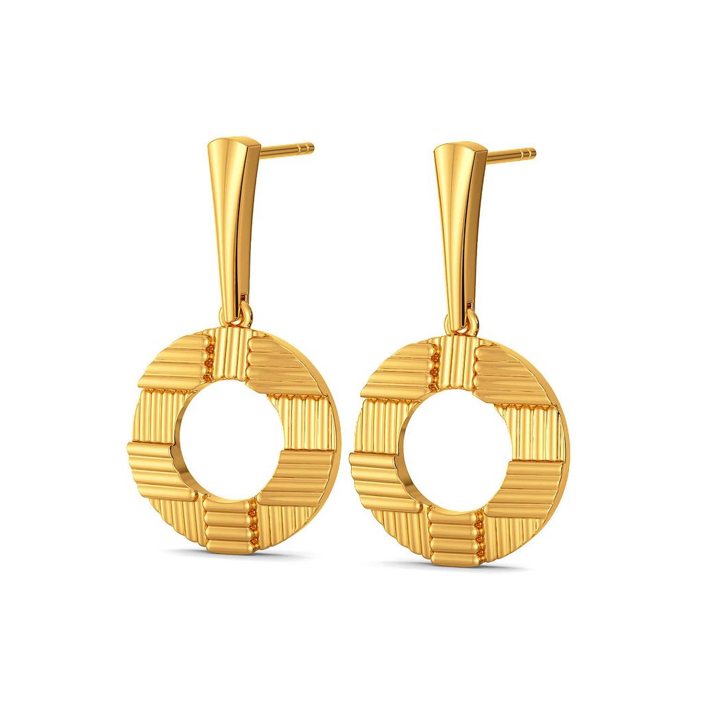 The Satin Weave Gold Earrings