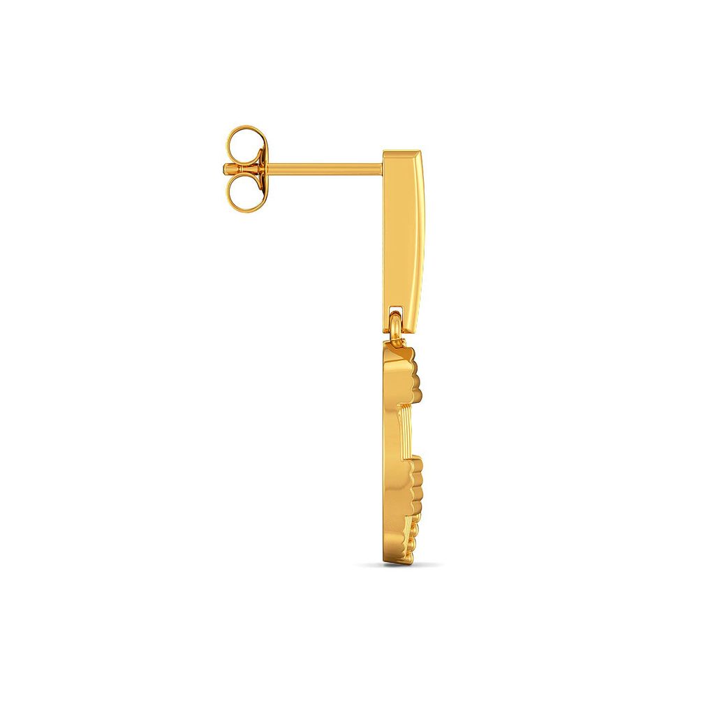 The Satin Weave Gold Earrings