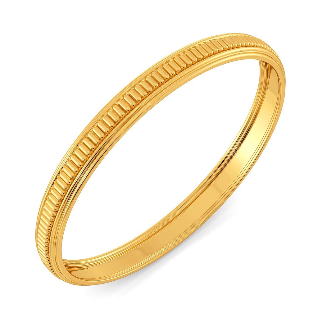 The Satin Weave Gold Bangles