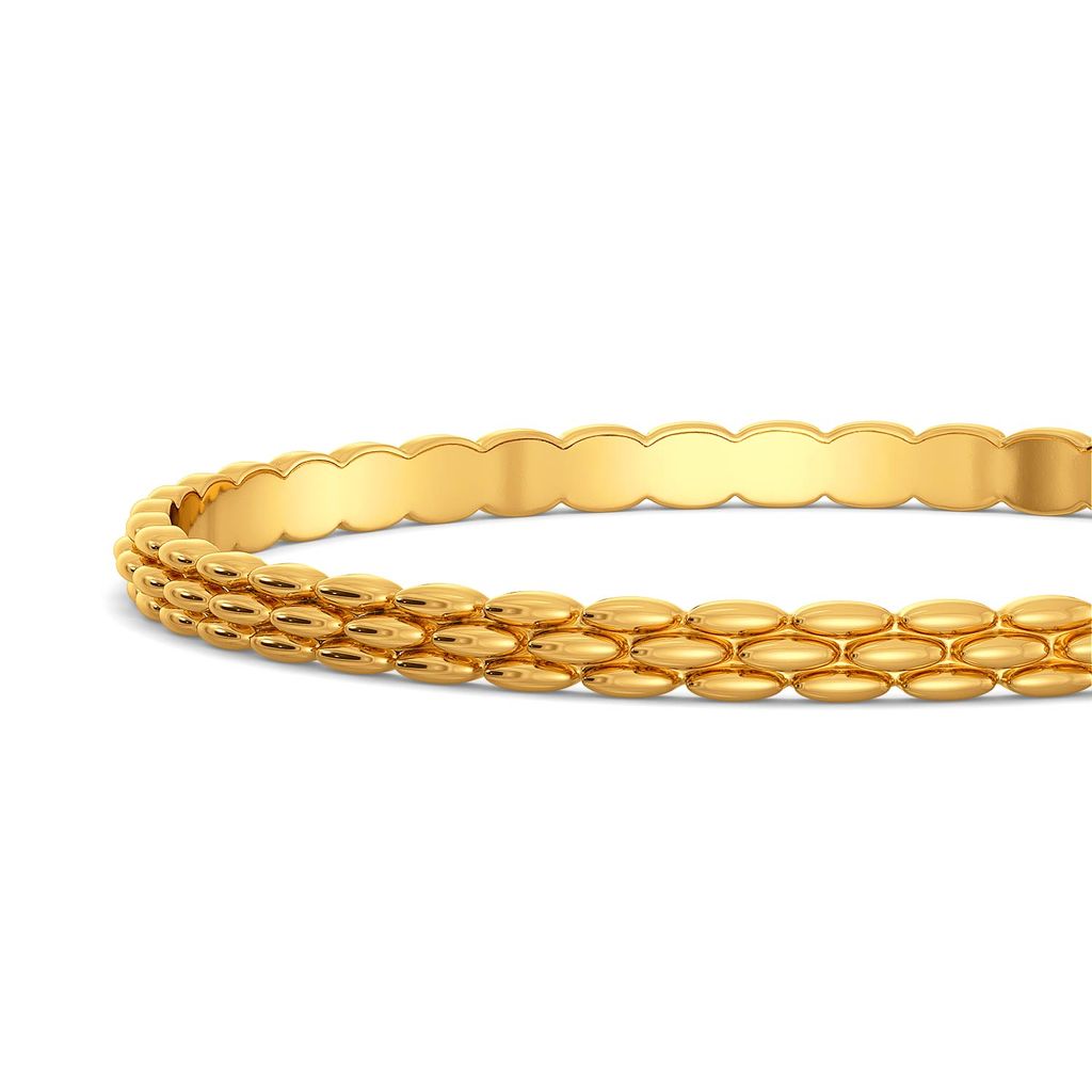 Tweed Links Gold Bangles