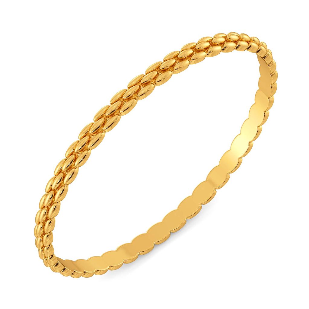 Tweed Links Gold Bangles