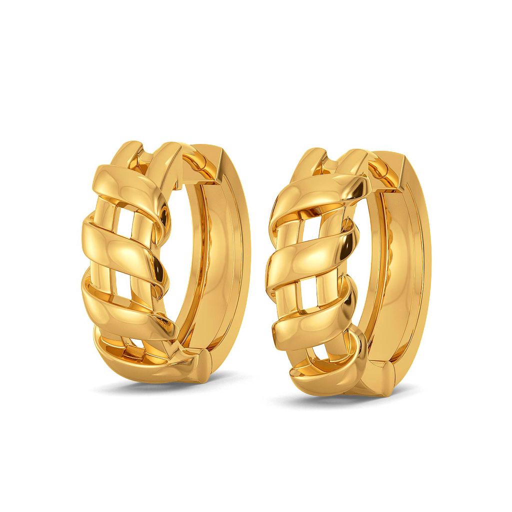 The Leno Weave Gold Earrings