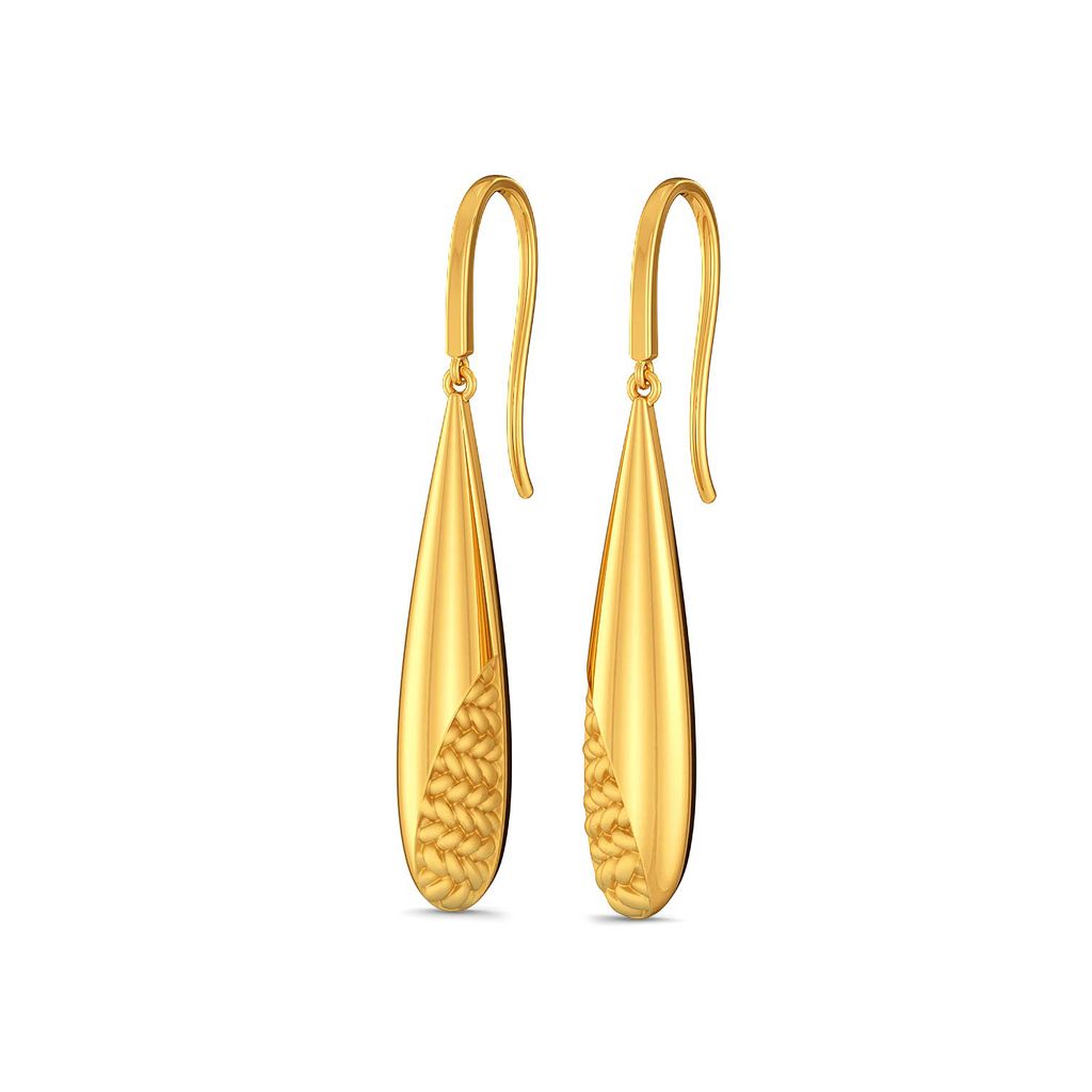 Peek A Weave Gold Earrings