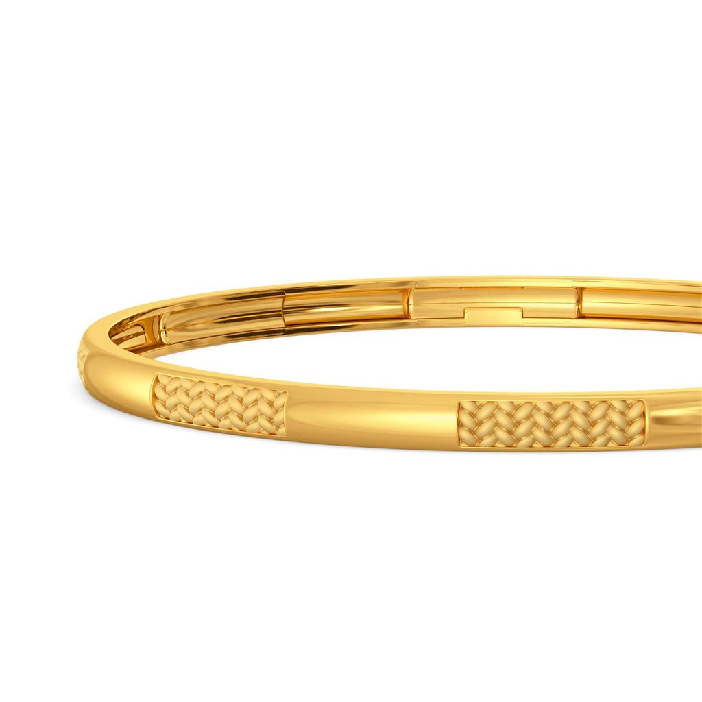 Peek A Weave Gold Bangles