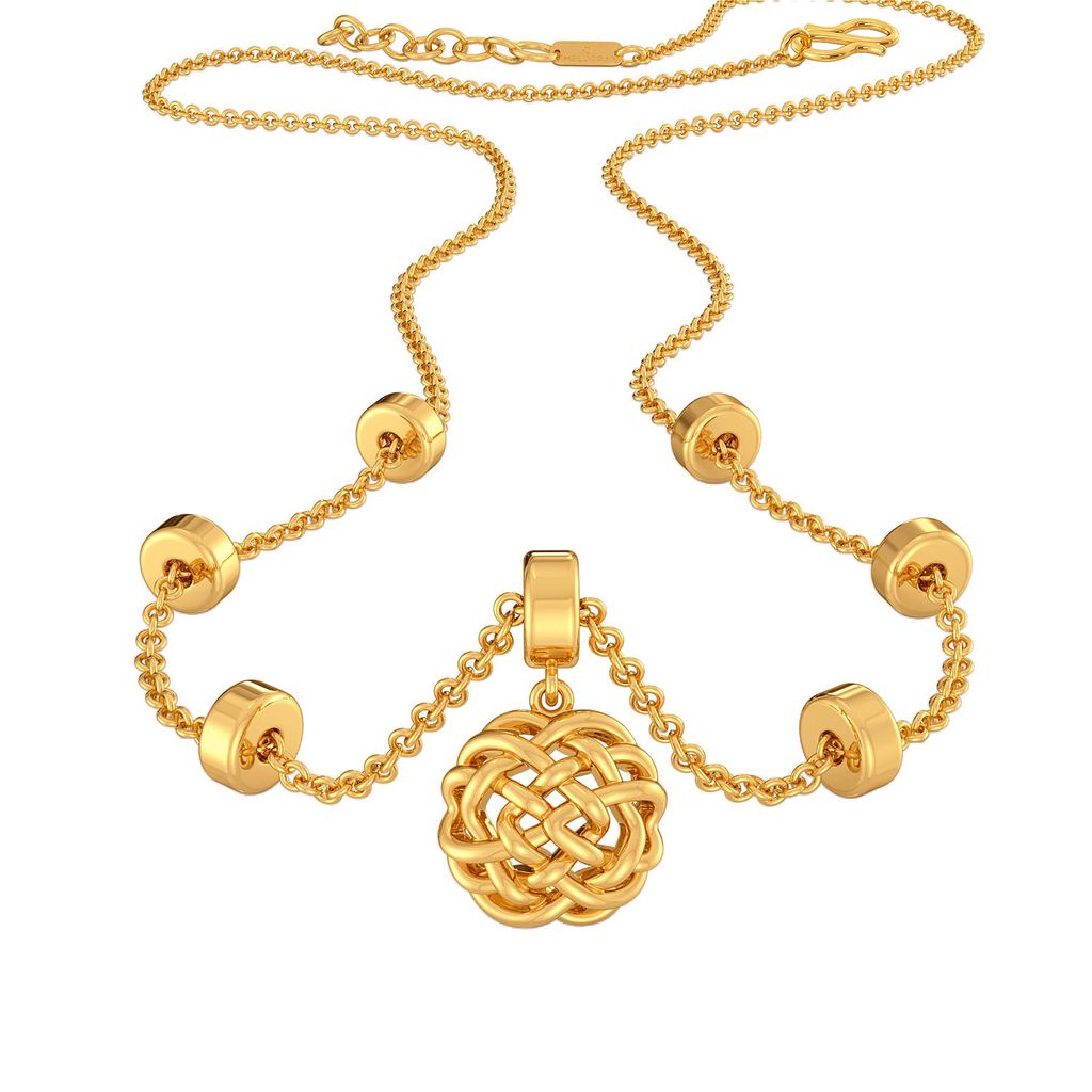 The Bullion Knot Gold Necklaces
