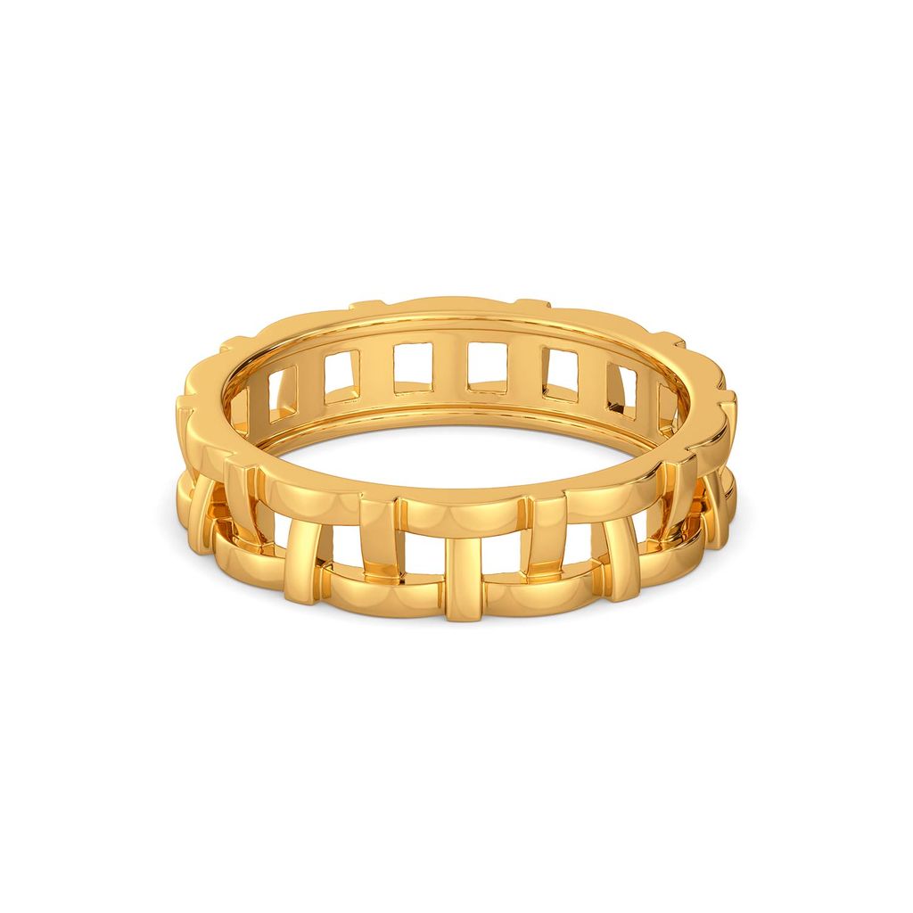 Basket Knits Gold Rings alternate view 3