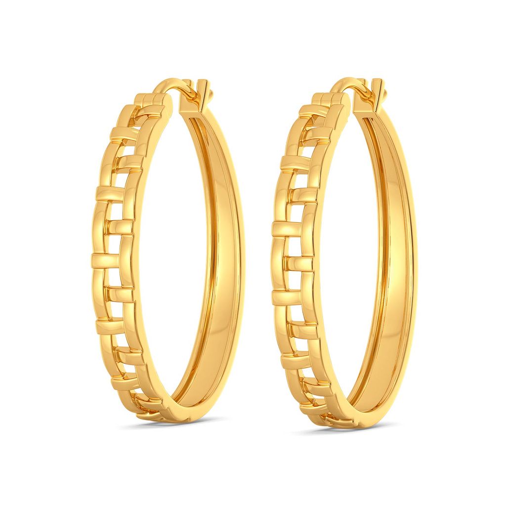 Basket Knits Gold Earrings