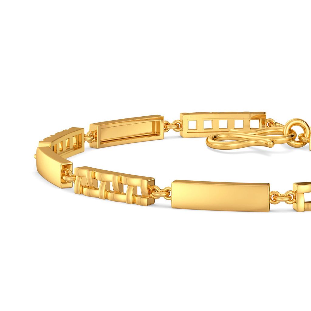 The Plaid Play Gold Bracelets