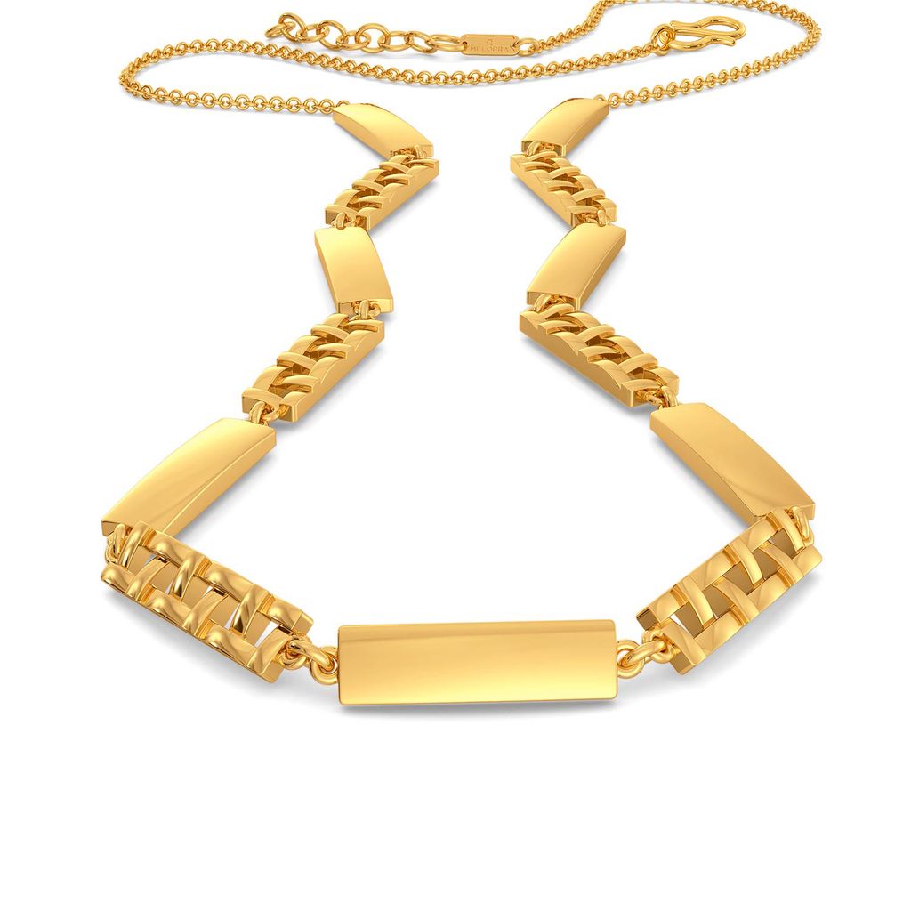 The Plaid Play Gold Necklaces