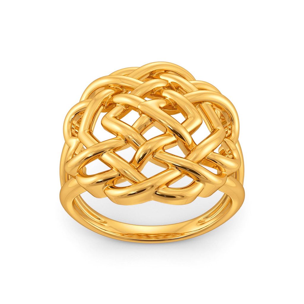 The Yarn Twist Gold Rings alternate view 2