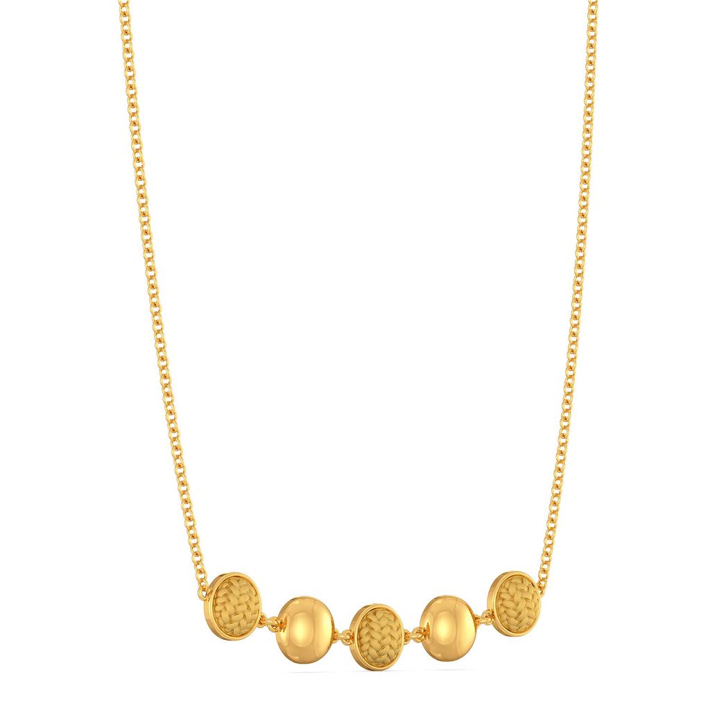 Orb of Tweed Gold Necklaces
