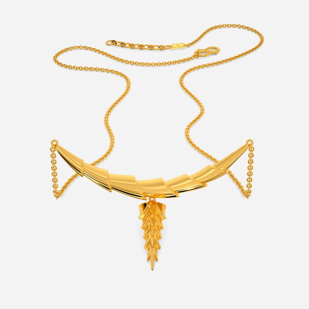 Twill Texture Gold Necklaces